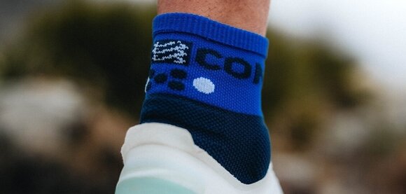 Løbestrømper Compressport Ultra Trail Low Socks Dazzling Blue/Dress Blues/White T2 Løbestrømper - 5