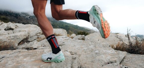 Juoksusukat Compressport Ultra Trail Socks V2.0 Black/White/Core Red T2 Juoksusukat - 6