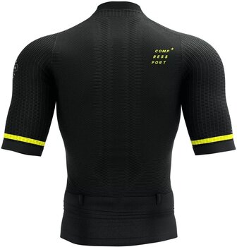 Tricou cu mânecă scurtă pentru alergare Compressport Trail Postural SS Top M Black/Safety Yellow L Tricou cu mânecă scurtă pentru alergare - 2