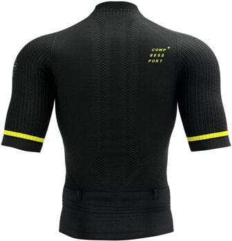Majica za trčanje s kratkim rukavom Compressport Trail Postural SS Top M Black/Safety Yellow M Majica za trčanje s kratkim rukavom - 2