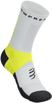 Løbestrømper Compressport Ultra Trail Socks V2.0 White/Black/Safety Yellow T1 Løbestrømper - 2