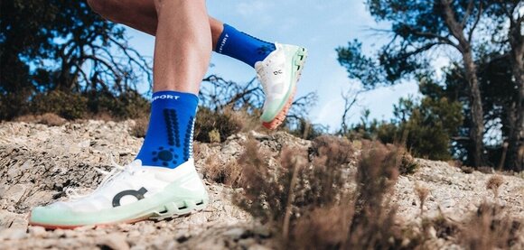 Calcetines para correr Compressport Pro Racing Socks V4.0 Trail Dazzling Blue/Dress Blues/White T2 Calcetines para correr - 5