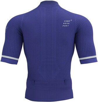 Koszulka do biegania z krótkim rękawem Compressport Trail Postural SS Top M Dazzling Blue/White L Koszulka do biegania z krótkim rękawem - 2