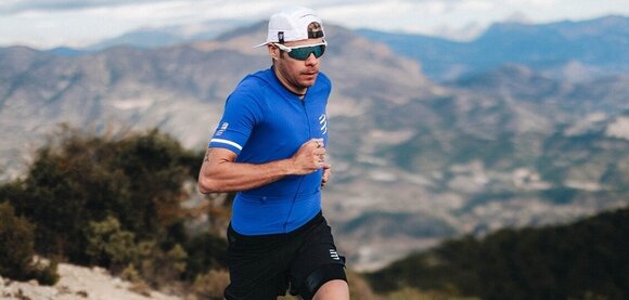 Running t-shirt with short sleeves
 Compressport Trail Postural SS Top M Dazzling Blue/White S Running t-shirt with short sleeves - 5