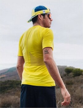 Тениска с къс ръкав за бягане Compressport Trail Half-Zip Fitted SS Top Green Sheen/Safety Yellow L Тениска с къс ръкав за бягане - 3