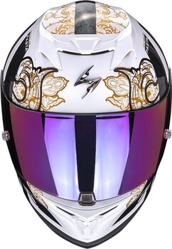 Helmet Scorpion EXO 520 EVO AIR FASTA White/Light Blue XXS Helmet - 2