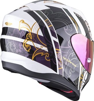 Helmet Scorpion EXO 520 EVO AIR FASTA Matt Black/Silver/Pink XXS Helmet - 3