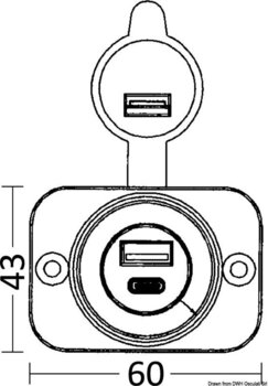 Prise marine, Adaptateur marine Osculati Standard USB plug + micro - 2