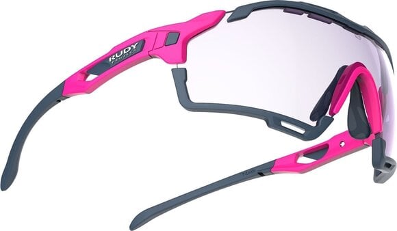 Kerékpáros szemüveg Rudy Project Cutline Pink Fluo Matte/ImpactX Photochromic 2 Laser Purple Kerékpáros szemüveg - 3