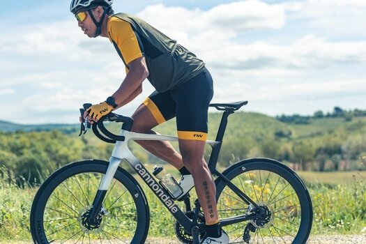Cycling Short and pants Northwave Force Evo Bibshort Black/Ochre M Cycling Short and pants - 4