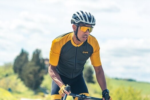Cycling Short and pants Northwave Force Evo Bibshort Black/Ochre M Cycling Short and pants - 6
