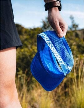 Pannband för löpning Compressport Spiderweb Headband On/Off Dazzling Blue/White UNI Pannband för löpning - 3