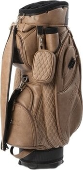Borsa da golf Cart Bag Jucad Style Dark Brown/Leather Optic Borsa da golf Cart Bag - 2
