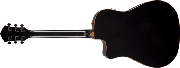 Guitare Dreadnought acoustique-électrique Fender F1020SCE Walnut FB Black - 2