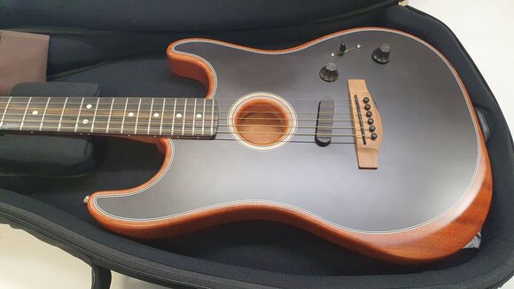 Guitare acoustique-électrique Fender American Acoustasonic Stratocaster Noir (Déjà utilisé) - 2