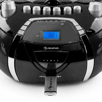 Επιτραπέζια Συσκευή Αναπαραγωγής Μουσικής Auna Beeboy Cassette Player CD MP3 USB Black - 5