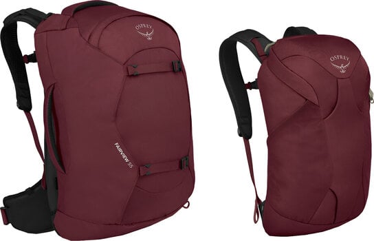 Lifestyle Backpack / Bag Osprey  Fairview 55 Womens Zircon Red 55 L Backpack - 5