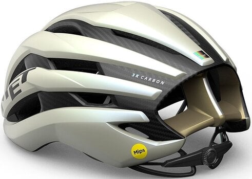 Bike Helmet MET Trenta 3K Carbon MIPS Vanilla Ice Gold/Matt M (56-58 cm) Bike Helmet - 3