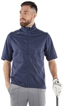 Sacou Galvin Green Livingston Mens Windproof And Water Repellent Short Sleeve Jacket Navy M - 5