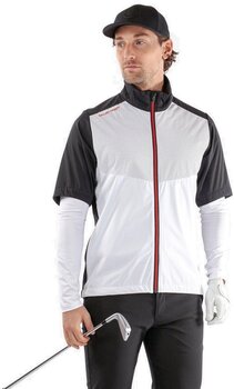 яке Galvin Green Livingston Mens Windproof And Water Repellent Short Sleeve Jacket White/Black/Red M - 5