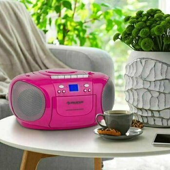 Odtwarzacz muzyki stołowy Auna BoomBerry Boom Box Pink - 2