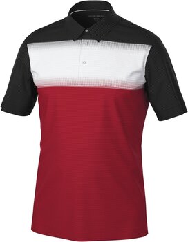 Polo trøje Galvin Green Mo Mens Breathable Short Sleeve Shirt Red/White/Black M - 2