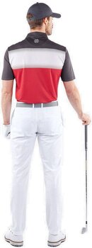 Poloshirt Galvin Green Mo Mens Breathable Short Sleeve Shirt Red/White/Black M - 8