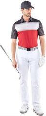 Tricou polo Galvin Green Mo Mens Breathable Short Sleeve Shirt Roșu/Alb/Negru XL Tricou polo - 6
