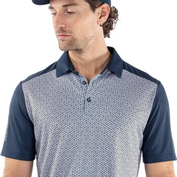 Tricou polo Galvin Green Mile Mens Breathable Short Sleeve Shirt Navy/Cool Grey L - 2