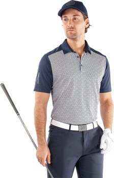 Chemise polo Galvin Green Mile Mens Breathable Short Sleeve Shirt Navy/Cool Grey L - 4