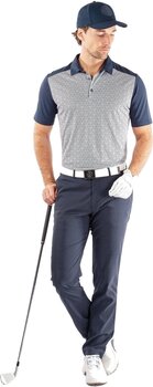 Риза за поло Galvin Green Mile Mens Breathable Short Sleeve Shirt Navy/Cool Grey L - 6