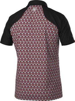 Polo Galvin Green Mio Mens Breathable Short Sleeve Shirt Red/Black M - 2