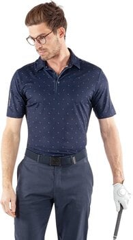 Camiseta polo Galvin Green Miklos Mens Breathable Short Sleeve Shirt Navy XL - 3