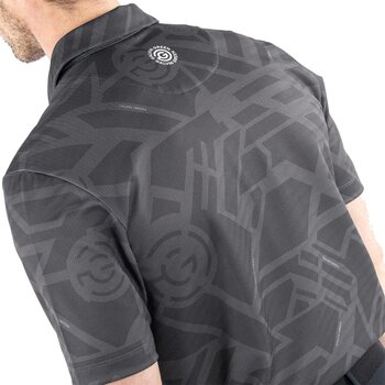 Πουκάμισα Πόλο Galvin Green Maze Mens Breathable Short Sleeve Shirt Black M Πουκάμισα Πόλο - 4