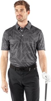 Polo Galvin Green Maze Mens Breathable Short Sleeve Shirt Black XL - 5