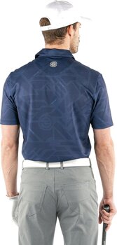 Риза за поло Galvin Green Maze Mens Breathable Short Sleeve Shirt Navy M - 6