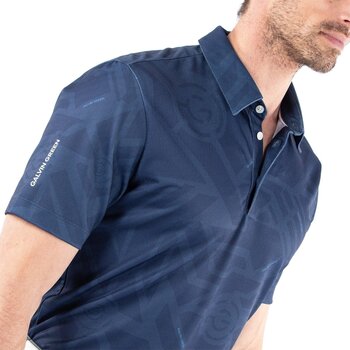 Риза за поло Galvin Green Maze Mens Breathable Short Sleeve Shirt Navy XL - 3