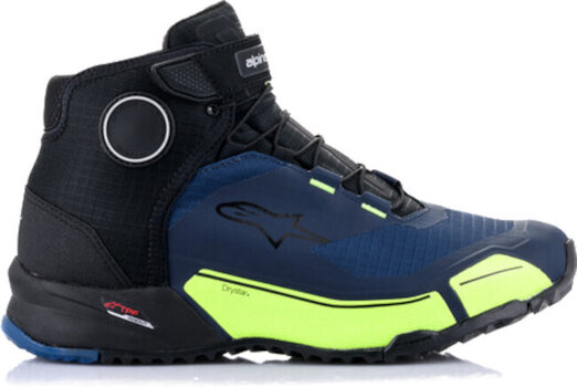 Motorcycle Boots Alpinestars CR-X Drystar Riding Shoes Black/Dark Blue/Yellow Fluo 41 Motorcycle Boots - 2