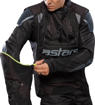 Textiele jas Alpinestars Halo Drystar Jacket Dark Blue/Dark Khaki/Flame Orange 4XL Textiele jas - 4