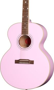 electro-acoustic guitar Epiphone J-180 LS Pink electro-acoustic guitar - 3