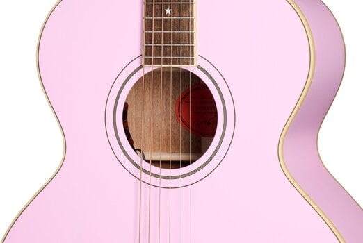 electro-acoustic guitar Epiphone J-180 LS Pink electro-acoustic guitar - 4