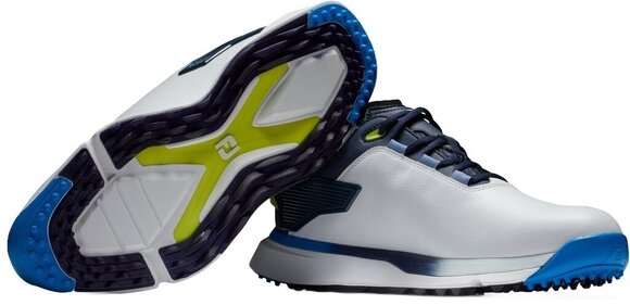 Pánske golfové topánky Footjoy PRO SLX Mens Golf Shoes White/Navy/Blue 40,5 - 6