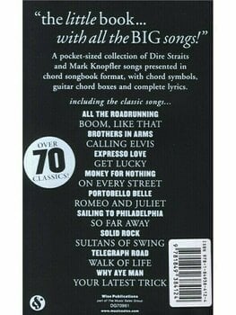 Note za kitare in bas kitare Hal Leonard The Little Black Songbook: Dire Straits And Mark Knopfler Notna glasba - 2