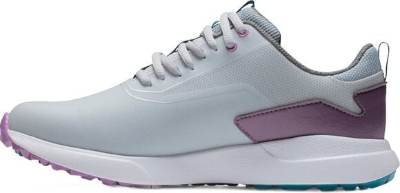 Calçado de golfe para mulher Footjoy Performa Womens Golf Shoes Grey/White/Purple 36,5 - 3