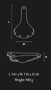 Satula Brooks B17 Special Short Honey 176 mm Kupari-Steel Alloy Satula - 10