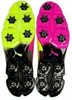Chaussures de golf pour hommes Puma Titantour Ignite Chaussures de Golf pour Hommes Pink/Yellow/Black UK 12 - 4