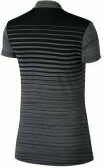 Polo Shirt Nike Zonal Control Print Womens Polo Shirt Black/Flat Silver L - 2