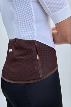 Tricou ciclism POC Essential Road Logo Jersey Jersey Hydrogen White/Axinite Brown XS - 5