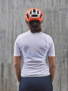 Camisola de ciclismo POC Essential Road Logo Jersey Jersey Hydrogen White/Granite Grey L - 9