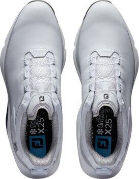 Calçado de golfe para homem Footjoy PRO SLX Mens Golf Shoes White/Grey/Grey Boa 40,5 - 7